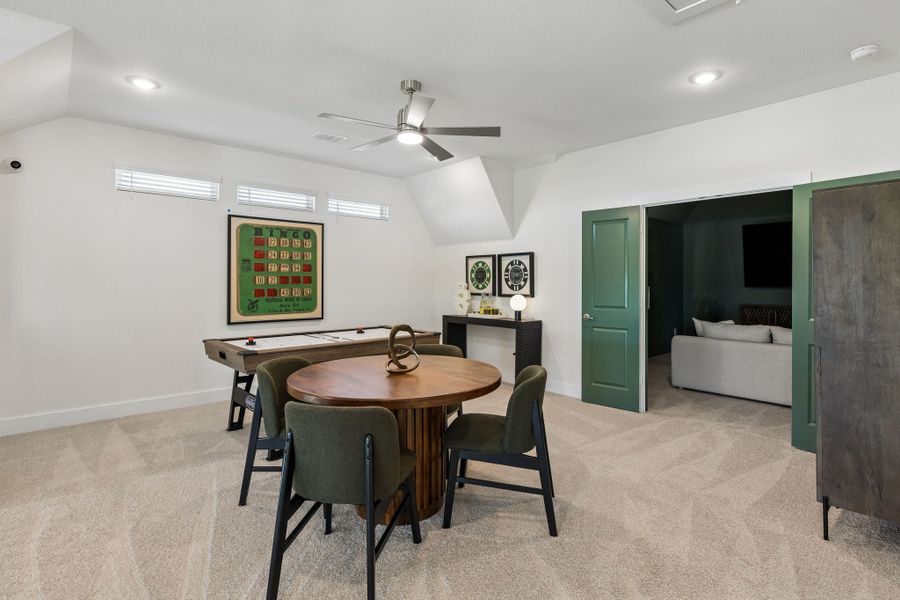 Furnished interior in a model home at Rainwater Crossing in Celina (Image 33). Furnished interior in a model home at Rainwater Crossing in Celina (Image 33).