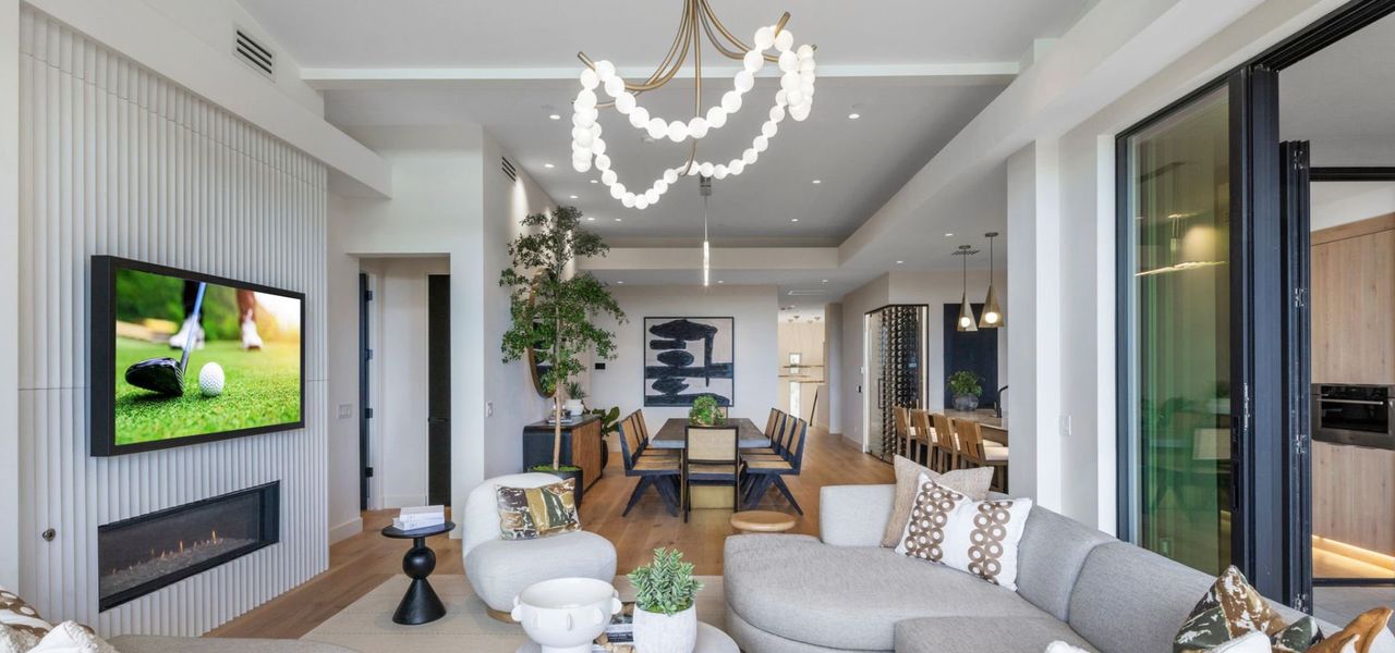 Furnished interior in a model home at The Retreat in Scottsdale (Image 11).