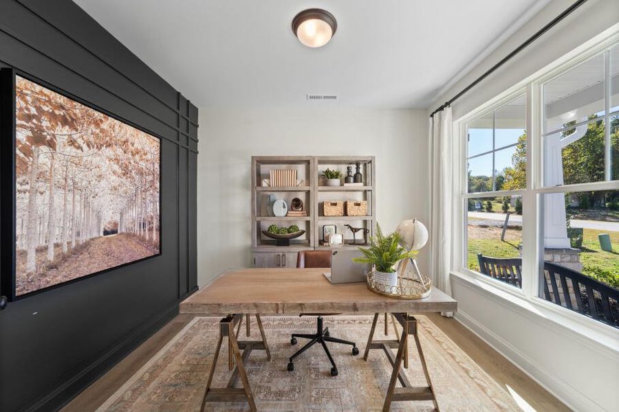 Furnished interior in a model home at Pisgah Park in Kernersville (Image 6).