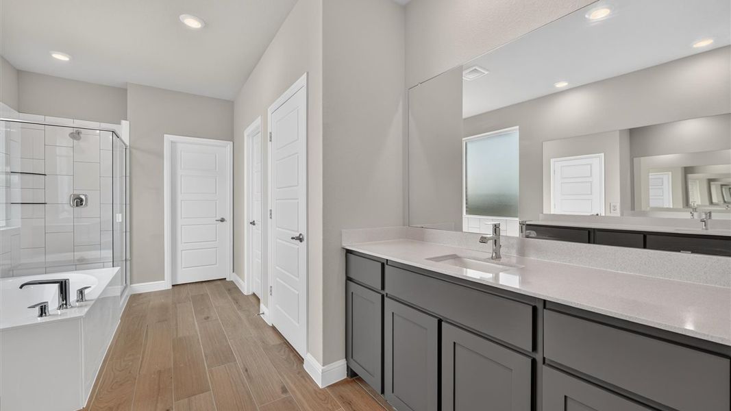 Furnished interior in a model home at Treeline in Justin (Image 9). Furnished interior in a model home at Treeline in Justin (Image 9).