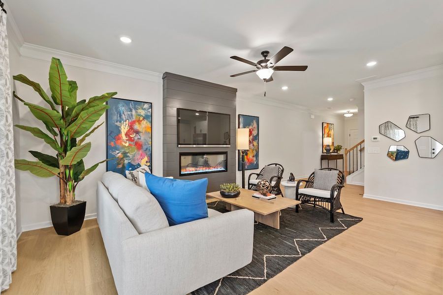 Furnished interior in a model home at Glendale Towns in Conyers (Image 65). Furnished interior in a model home at Glendale Towns in Conyers (Image 65).