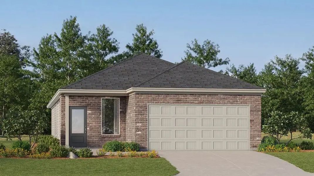 Front exterior of a home in the Blossom Ranch: Eventide community, located in San Antonio, TX (Image 2).