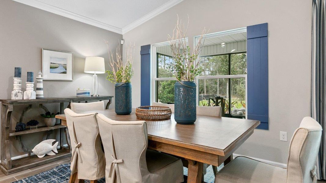 Furnished interior in a model home at American Village in Palm Coast (Image 10). Furnished interior in a model home at American Village in Palm Coast (Image 10).