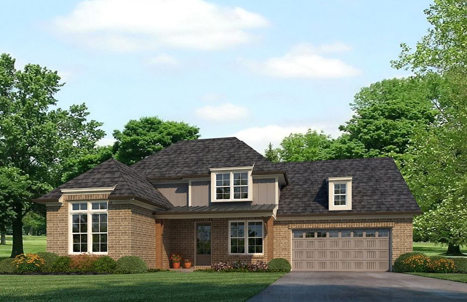 Front exterior of a home in the Twin Oaks community, located in Oakland, TN (Image 6). Front exterior of a home in the Twin Oaks community, located in Oakland, TN (Image 6).