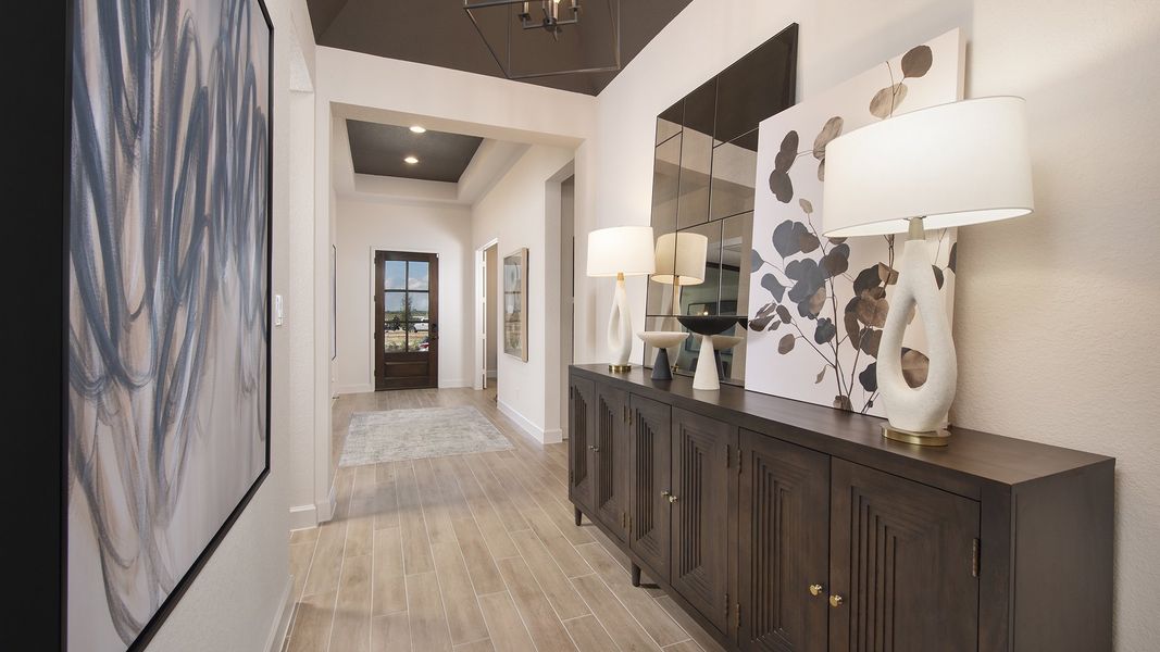 Furnished interior in a model home at Legacy 50' in League City (Image 2).