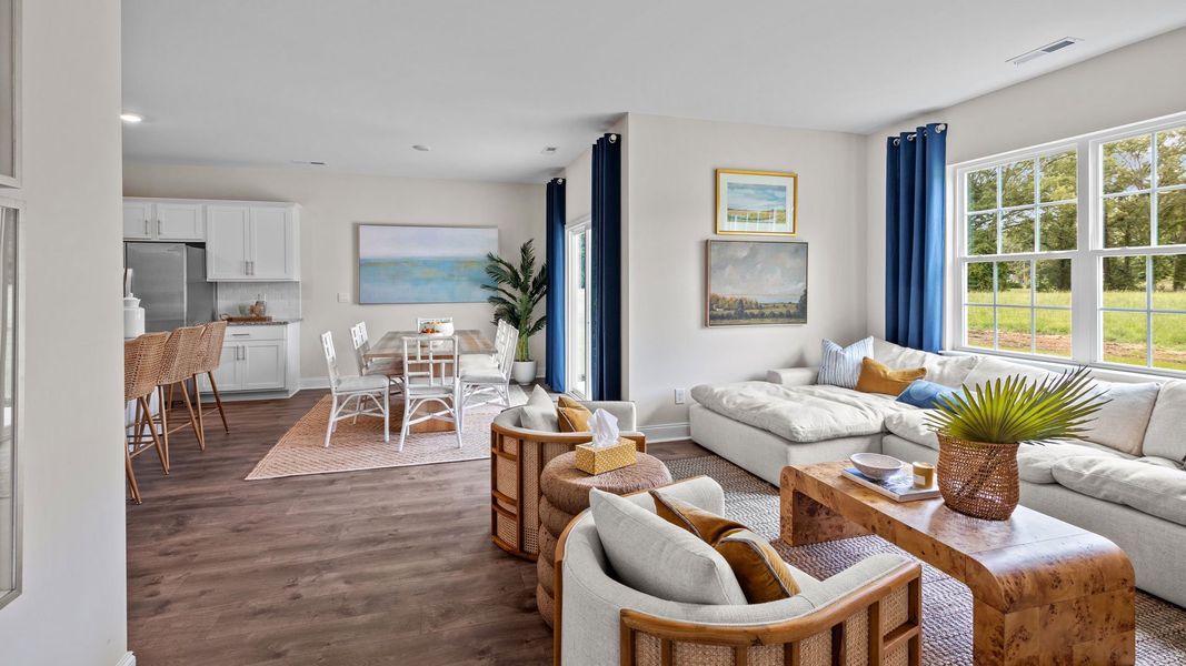 Furnished interior in a model home at Tyler - Home on the Lake in New Bern (Image 14).