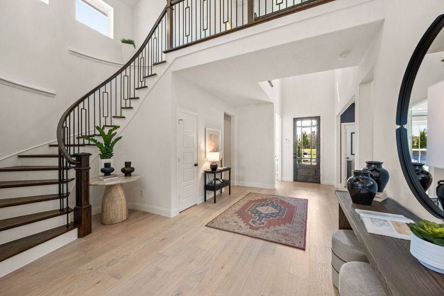 Furnished interior in a model home at Meadow Run in Melissa (Image 4). Furnished interior in a model home at Meadow Run in Melissa (Image 4).