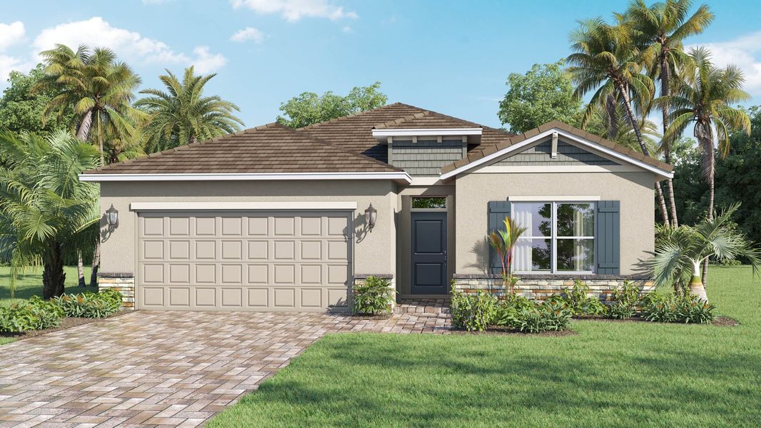 Front exterior of a home in the Cypress Bay West community, located in Palm Bay, FL (Image 26).