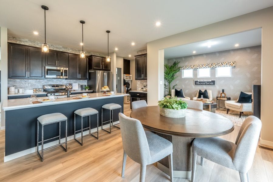 Furnished interior in a model home at Three Rivers in Rome (Image 24).