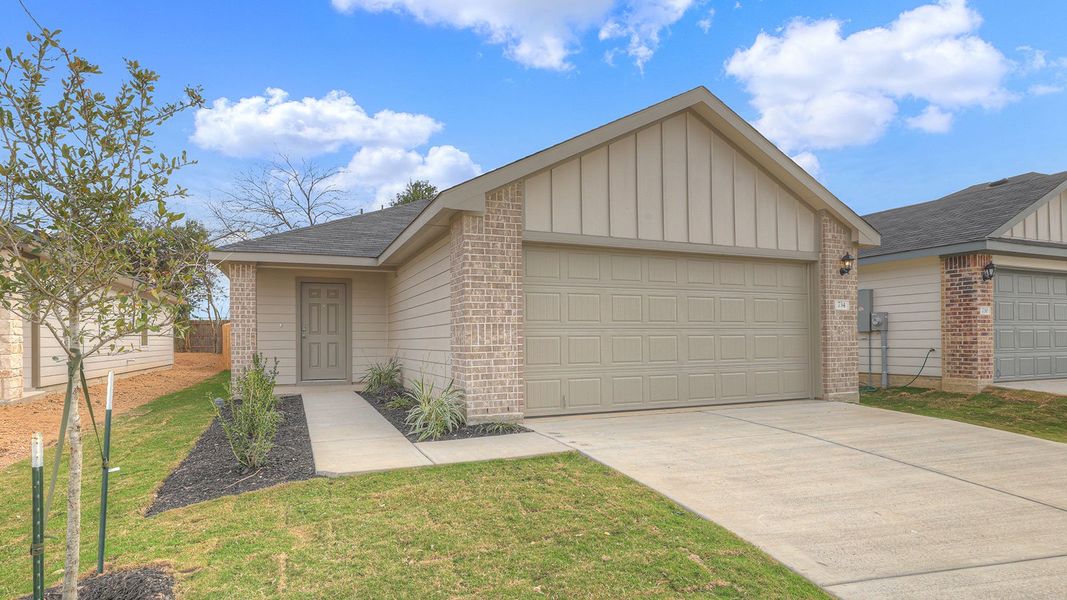 Front exterior of a home in the Lantana community, located in Lockhart, TX (Image 4).