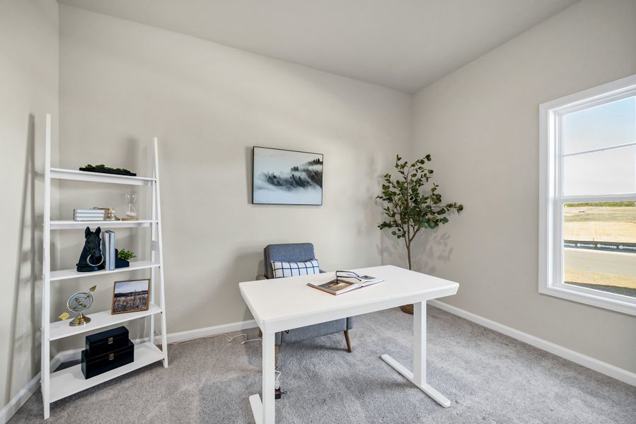 Furnished interior in a model home at Portrait Hills in Aiken (Image 29).