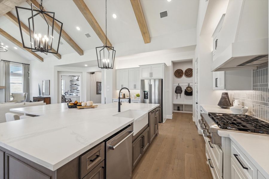 Furnished interior in a model home at The Woodlands Hills – 65' in Willis (Image 15).