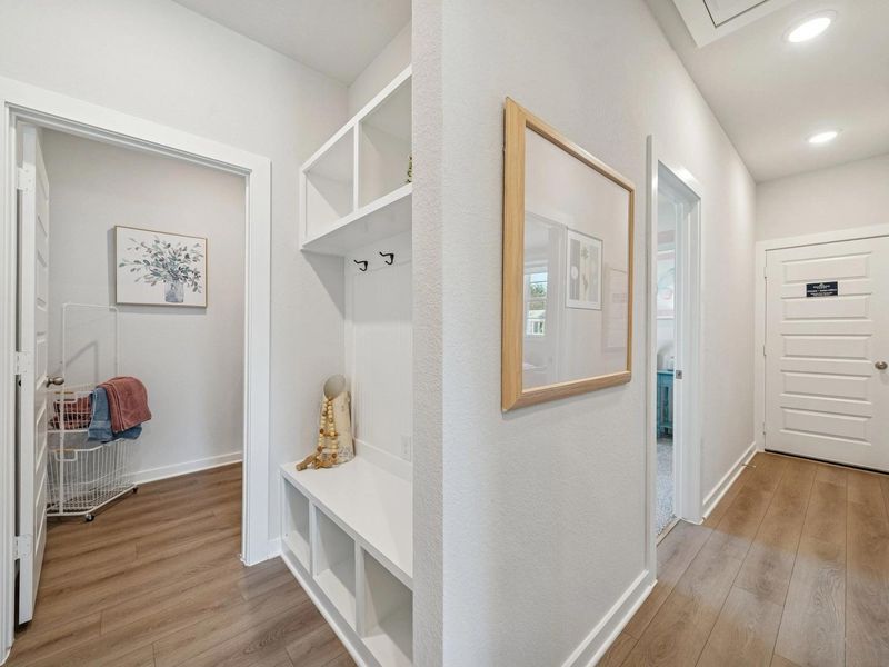 Furnished interior in a model home at Spring Branch Crossing in Conroe (Image 29).