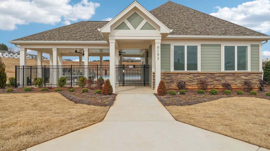 Front exterior of a home in the Clark Creek Landing community, located in Lincolnton, NC (Image 5). Front exterior of a home in the Clark Creek Landing community, located in Lincolnton, NC (Image 5).