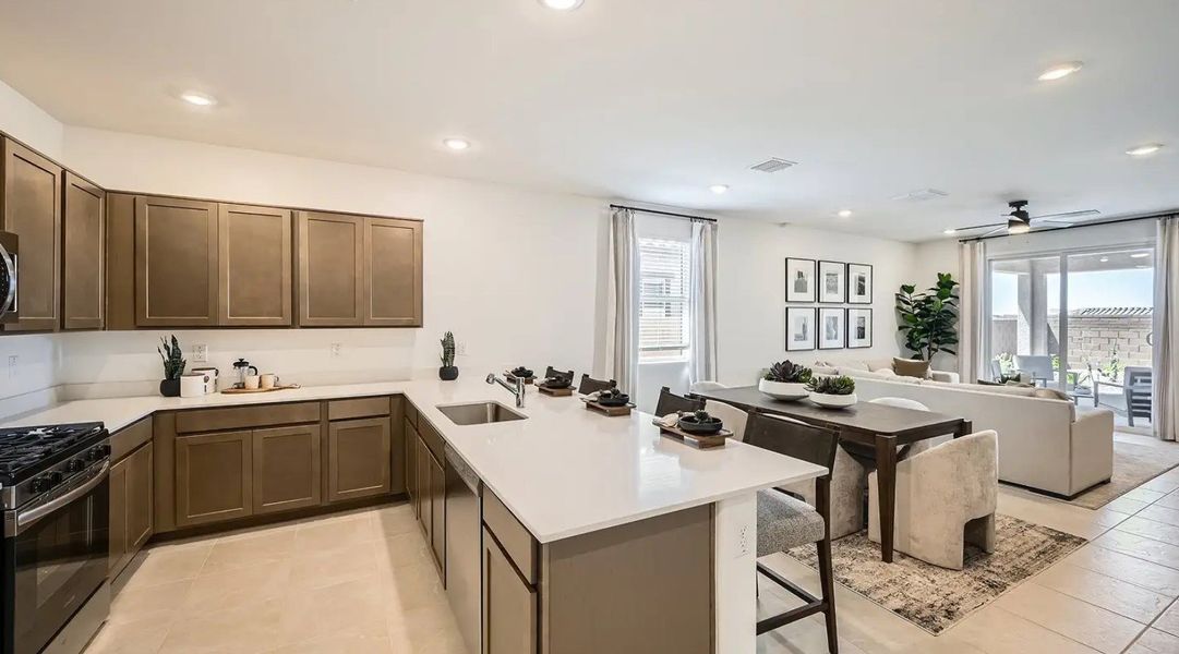 Furnished interior in a model home at Bella Vista Farms: Gateway IV in San Tan Valley (Image 12).