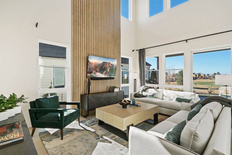 Furnished interior in a model home at Festival at RainDance in Windsor (Image 6).