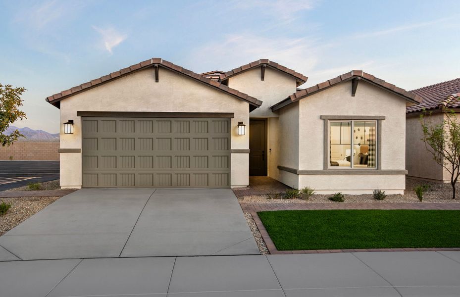 Front exterior of a home in the Festival Foothills community, located in Buckeye, AZ (Image 14).