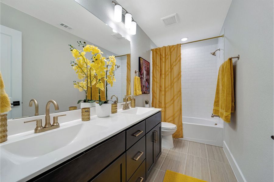 Furnished interior in a model home at Megan's Landing in Castroville (Image 43). Furnished interior in a model home at Megan's Landing in Castroville (Image 43).