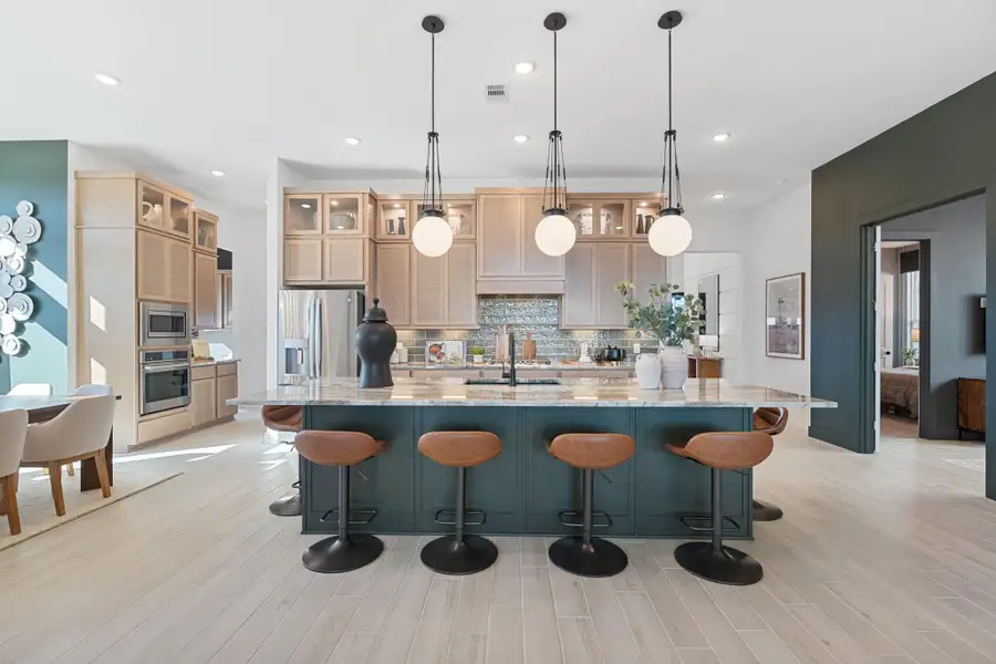 Furnished interior in a model home at Westland Ranch in League City (Image 3).