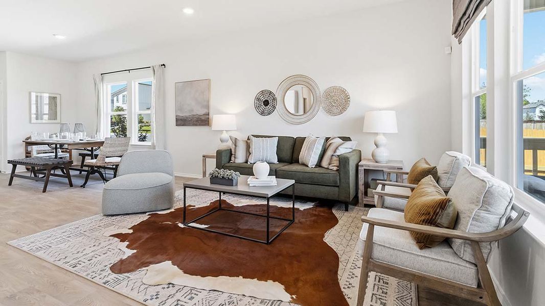 Furnished interior in a model home at Blue Ridge Ranch in San Antonio (Image 11).