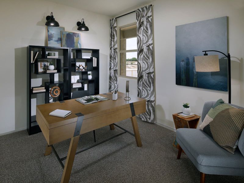 The 1320 floorplan modeled at Chaparral at Rancho Marana in Marana, AZ.