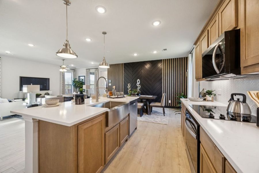 Furnished interior in a model home at Belmont in Aubrey (Image 9).