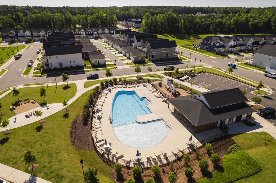 Aerial view of the Wendell Falls community in Wendell, NC, showing layout and nearby surroundings (Image 13).