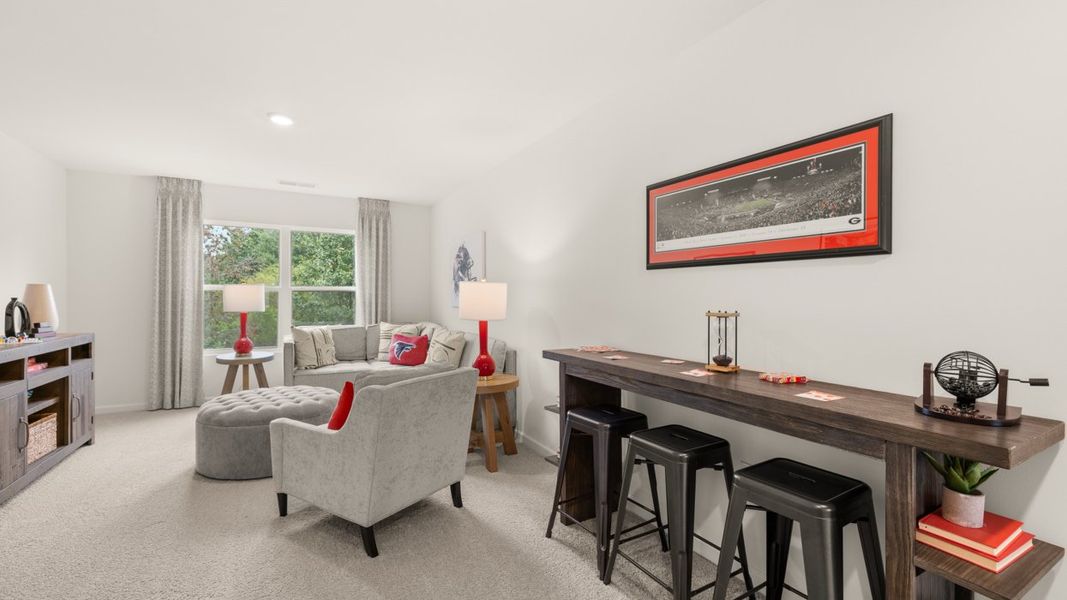 Furnished interior in a model home at Bridle Creek in Locust Grove (Image 13). Furnished interior in a model home at Bridle Creek in Locust Grove (Image 13).