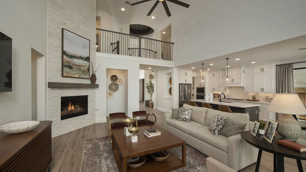 Furnished interior in a model home at Harvest Green 60' in Richmond (Image 6).