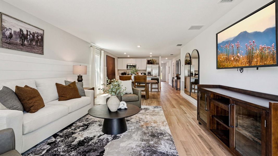 Furnished interior in a model home at Derby Creek in Ocala (Image 10). Furnished interior in a model home at Derby Creek in Ocala (Image 10).