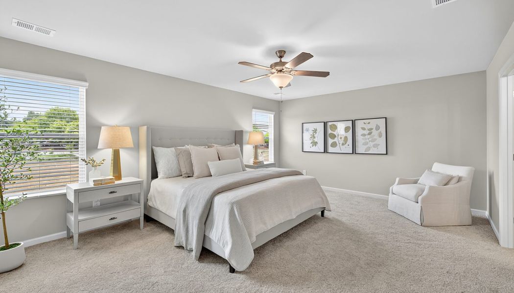 Furnished interior in a model home at The Reserve at Clocktower in Douglasville (Image 16).