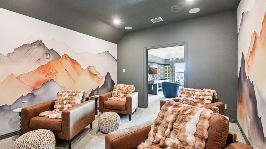 Furnished interior in a model home at Clear Creek in New Braunfels (Image 60).