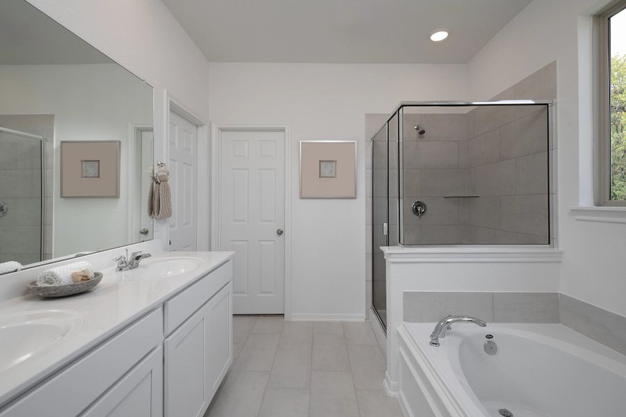 Furnished interior in a model home at Spring Creek Trails in Magnolia (Image 10). Furnished interior in a model home at Spring Creek Trails in Magnolia (Image 10).