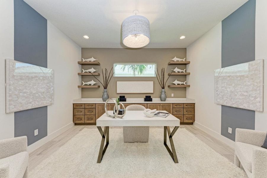 Furnished interior in a model home at Inspiration at Watercolor Place in Bradenton (Image 249).