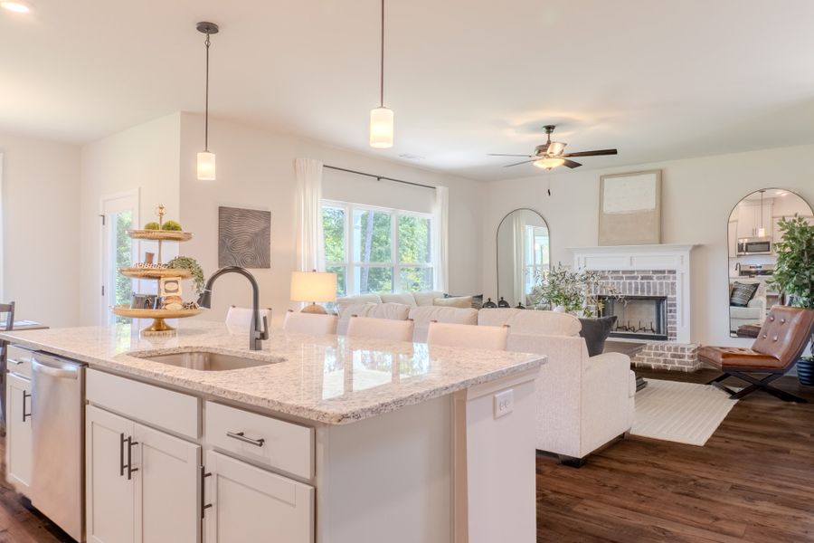 Furnished interior in a model home at Fairview Chase in Covington (Image 11).