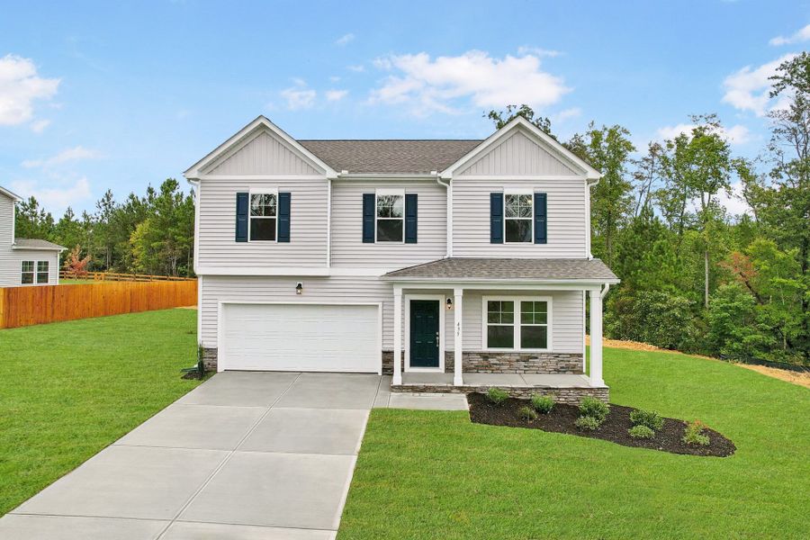 Front exterior of a home in the Oak Meadow community, located in Angier, NC (Image 6). Front exterior of a home in the Oak Meadow community, located in Angier, NC (Image 6).