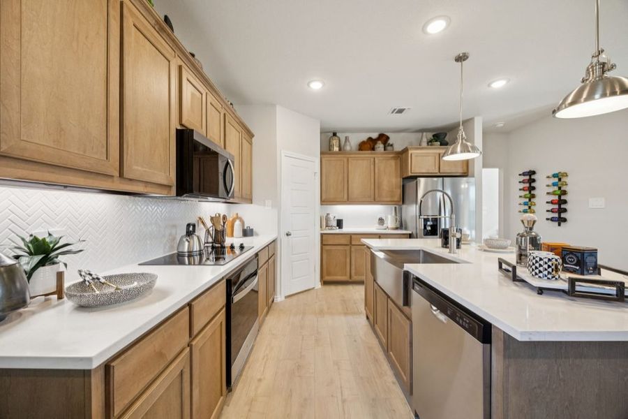Furnished interior in a model home at Belmont in Aubrey (Image 8).