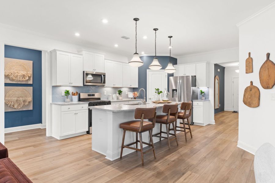 Spacious kitchens