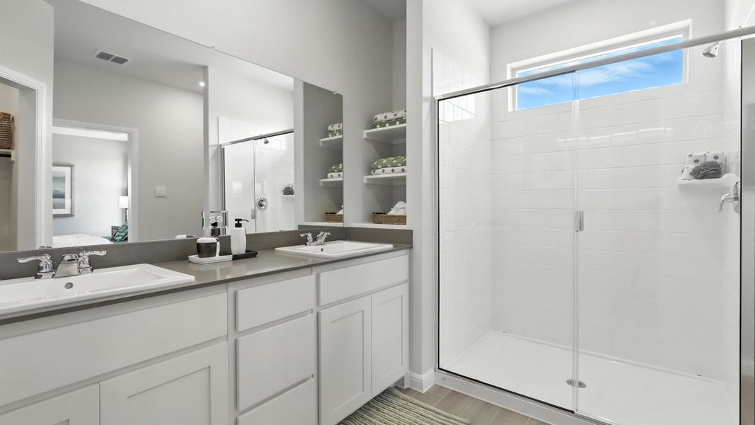 Furnished interior in a model home at The Canyons in Keene (Image 5).