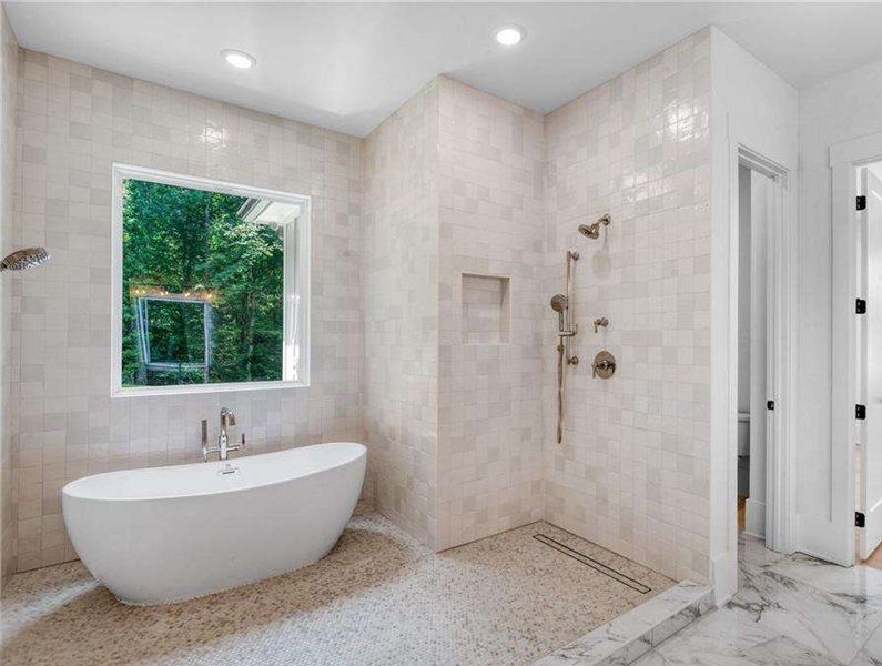 Furnished interior in a model home at Town Farms in Sandy Springs (Image 7).