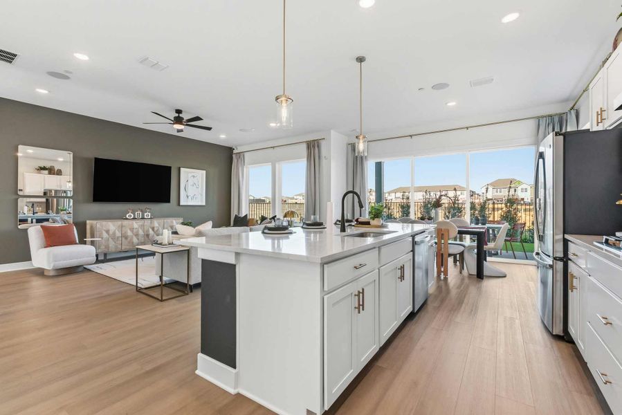Furnished interior in a model home at Easton Park – Nelson Village - Haven Series in Austin (Image 8).