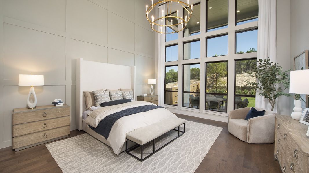 Furnished interior in a model home at Palmera Ridge 60' in Leander (Image 30).