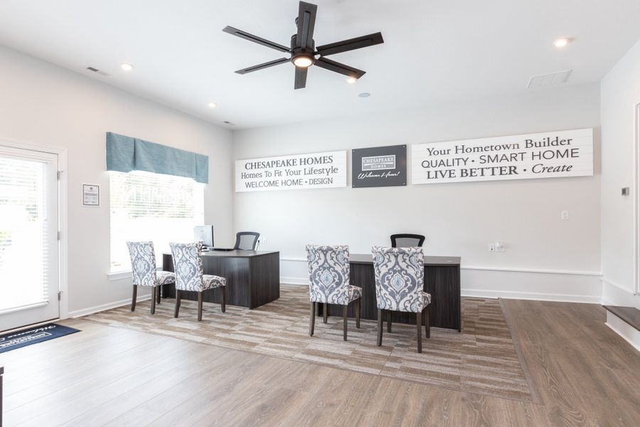 Furnished interior in a model home at The Gables in Moyock (Image 55).