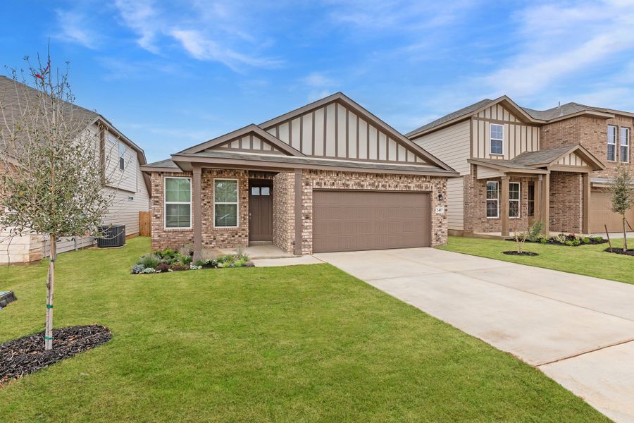 Front exterior of a home in the Hunter's Ranch community, located in San Antonio, TX (Image 10). Front exterior of a home in the Hunter's Ranch community, located in San Antonio, TX (Image 10).