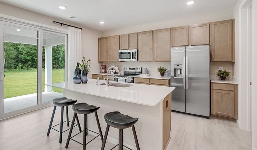 Furnished interior in a model home at Redstone at Sterling Ranch in Colorado Springs (Image 5).