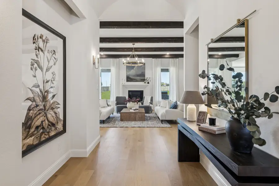 Furnished interior in a model home at Settler's Glen in New Fairview (Image 5).