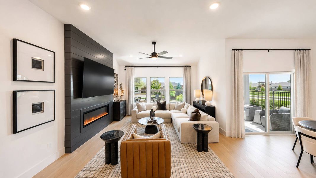 Furnished interior in a model home at Las Lomas in Forney (Image 23).