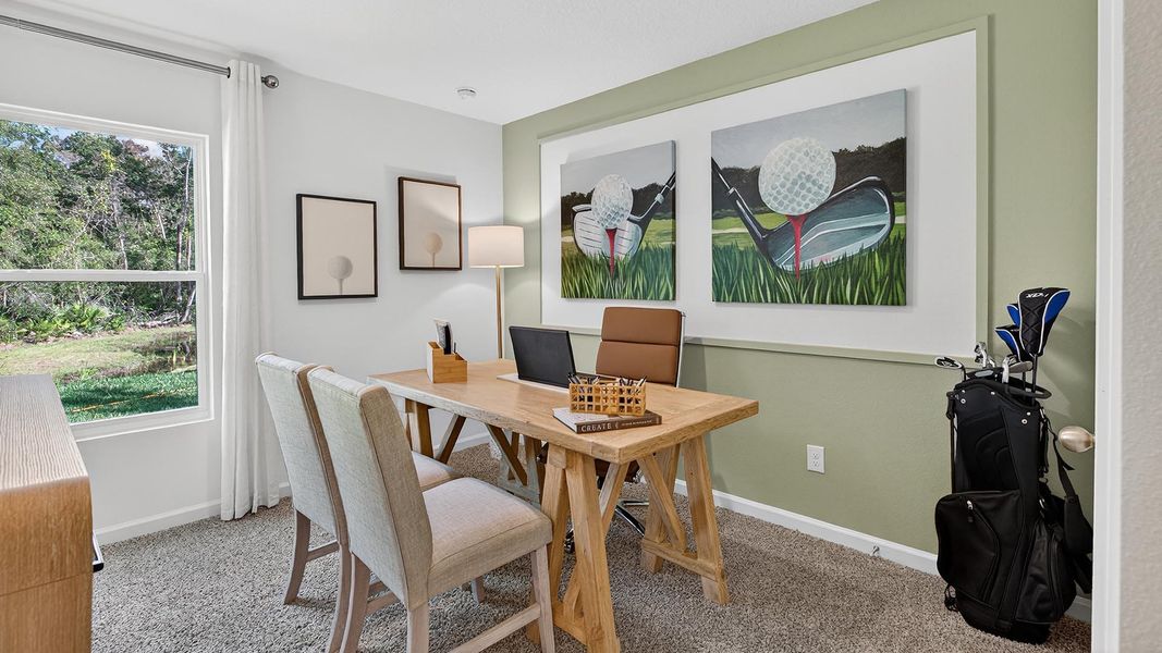Furnished interior in a model home at Grand Reserve in Bunnell (Image 37).