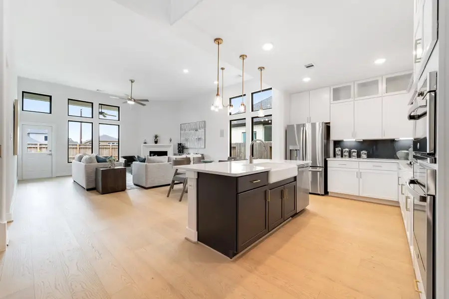 Furnished interior in a model home at Mulberry Farms in Santa Fe (Image 7).