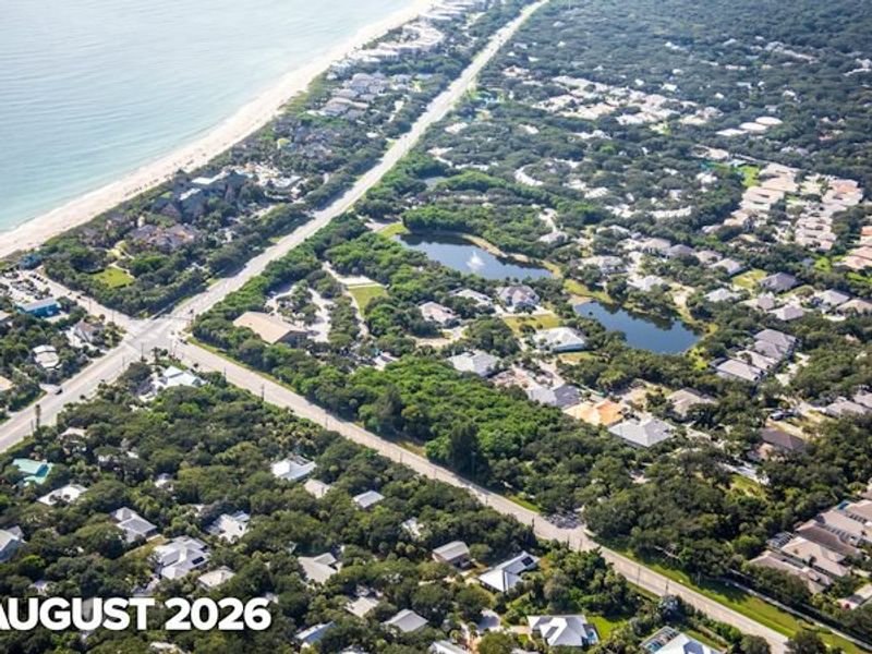 Aerial view of the Seaglass community in Vero Beach, FL, showing layout and nearby surroundings (Image 14).